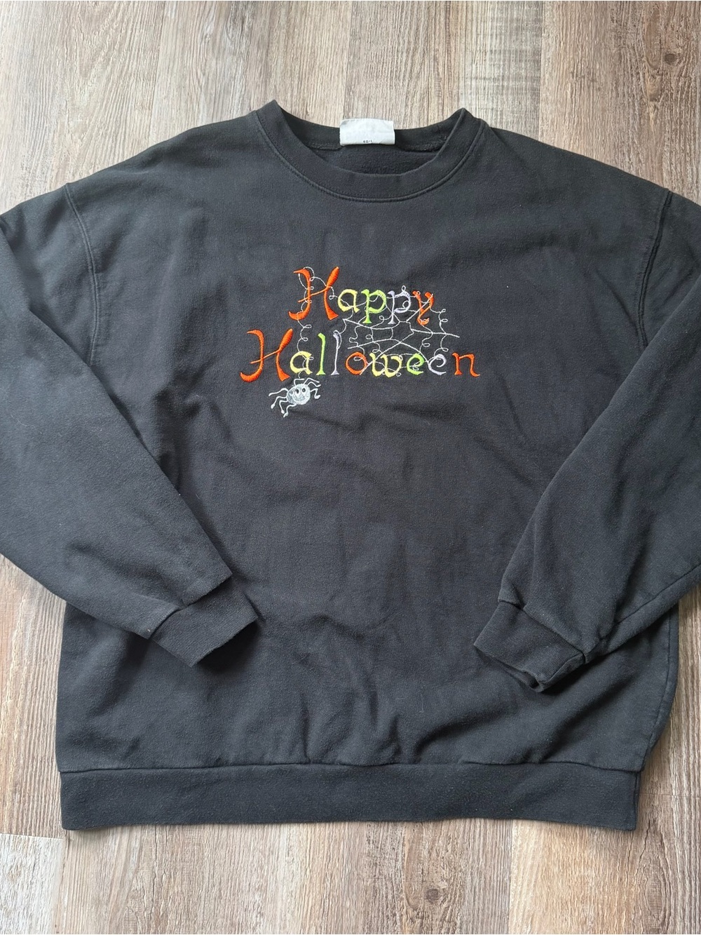 Vintage Endless Designs Happy Halloween Embroidered Crewneck Sweatshirt